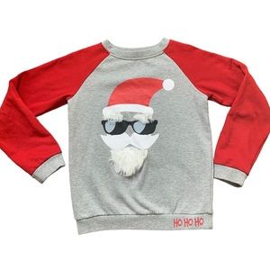 PRIMARK Cool Santa Sweater With 3D Beard & Eyebrow Detail Red Boys Age 10-12Y